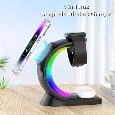 4 In 1 Magnetic Wireless Charger By Luviers